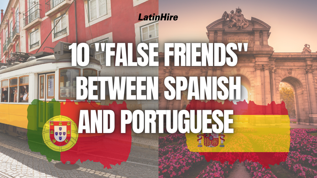 False cognates - False friends between Portuguese and English